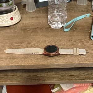 Samsung Rose Gold Smartwatch with Light Pink Strap